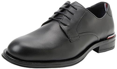 Tommy Hilfiger Herren Derby Schuh Core aus Leder, Schwarz (Black), 46 im Sale